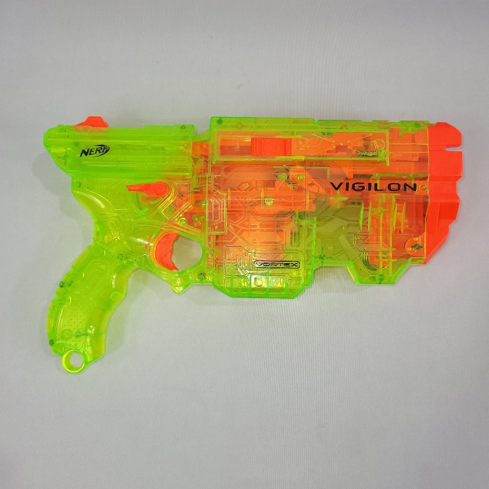 Nerf Vortex Vigilon Sonic Green Foam Disc Blaster by Hasbro